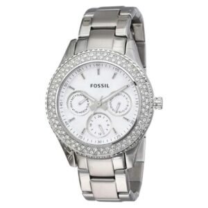 Fossil Round White Women Watch Es2860