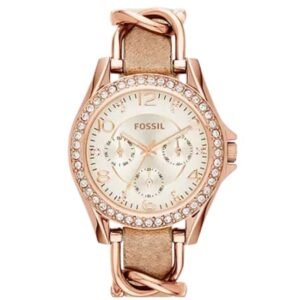 Fossil Round Beige Women Watch Es3466