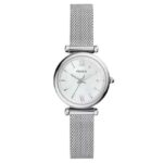 Fossil Round White Mother Of Pearl Women Watch Es4432