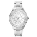 Fossil Round White Mother Of Pearl Women Watch Es5130