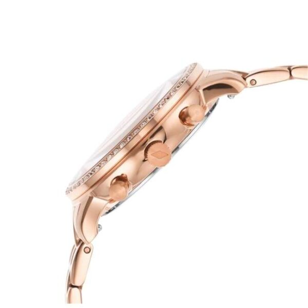 Fossil Round Brown, Mother Of Pearl Women Watch Es5218