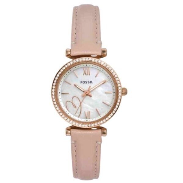 Fossil Round Mother Of Pearl, White Women Watch Es5268