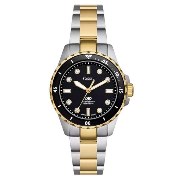 Fossil Round Black Women Watch Es5349