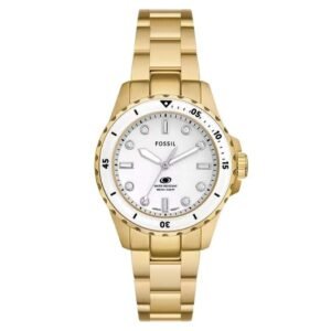 Fossil Round White Women Watch Es5350