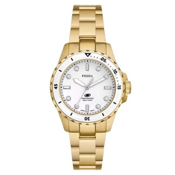 Fossil Round White Women Watch Es5350