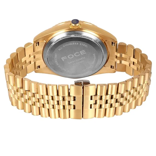 FOCE Multifunction Green Dial Metal Belt Watch For Men-FC11641GG2