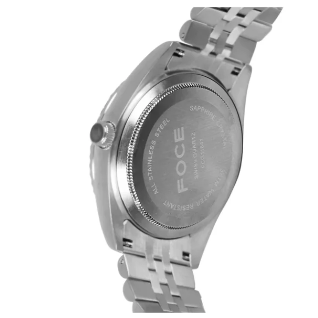 FOCE Multifunction Green Dial Metal Belt Watch For Men-FC11641GGR2