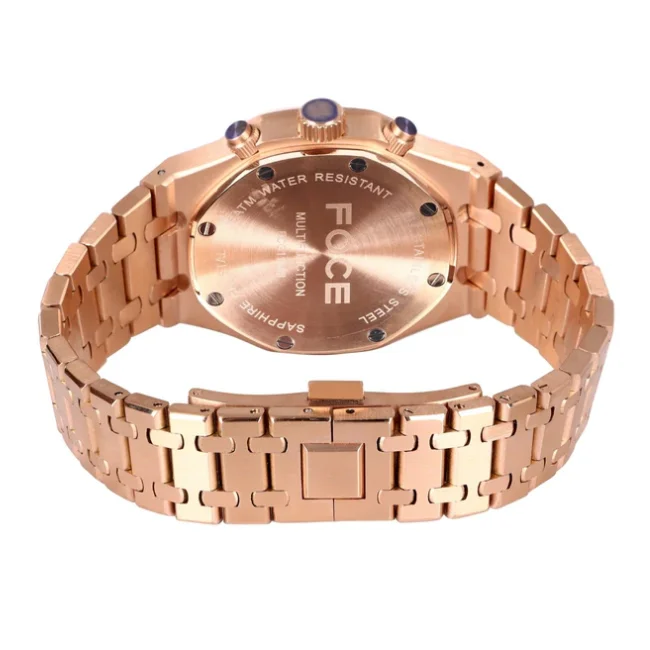 FOCE Chronograph Green Dial Metal Belt Watch For Men-FC11643GRG2