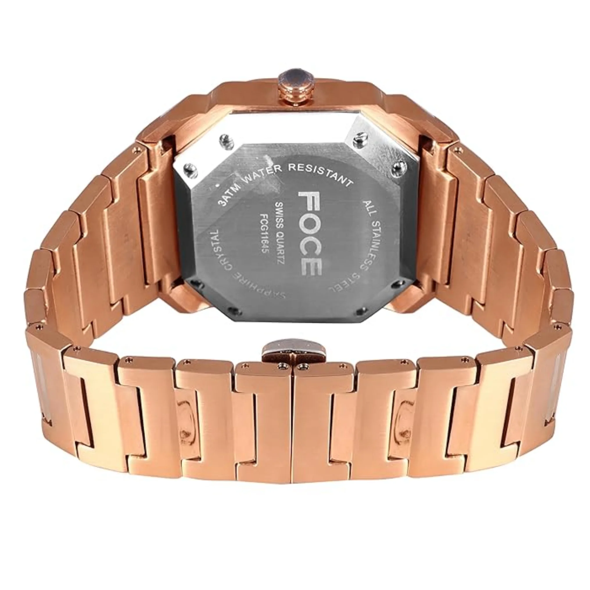 FOCE Multifunction Green Dial Metal Belt Watch For Men-FC11645GRG2