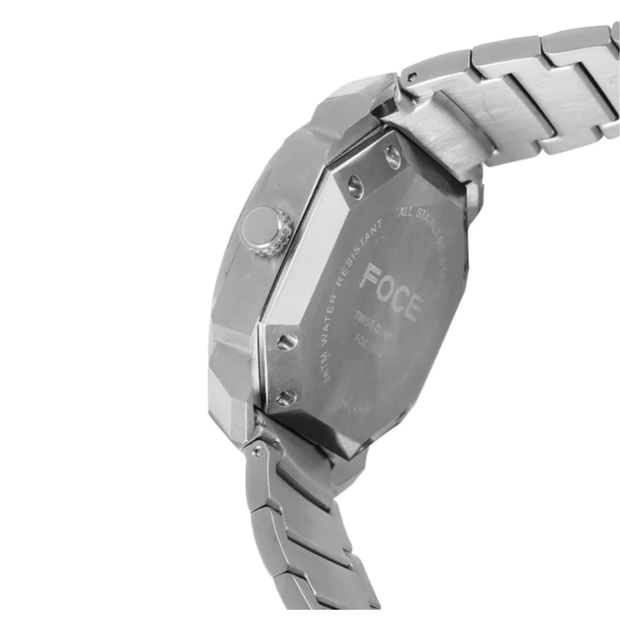 FOCE Multifunction Black Dial Metal Belt Watch For Men-FC11645GST8