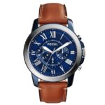 Fossil Round Blue Men Watch Fs5151