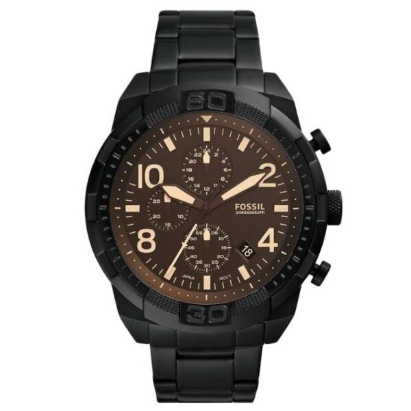 Fossil Round Black Men Watch Fs5876