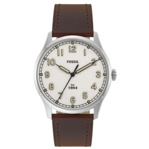 Fossil Round Cream Men Watch Fs5927