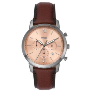 Fossil Round Rose Gold Men Watch Fs5982