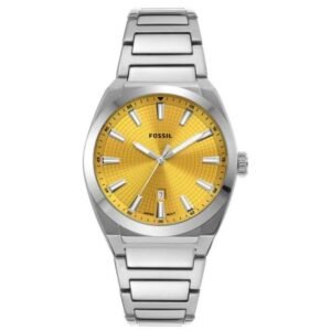 Fossil Round Yellow Men Watch Fs5985