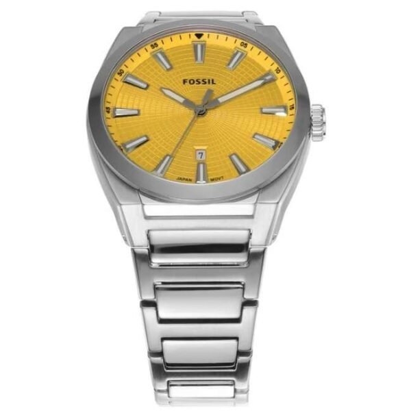 Fossil Round Yellow Men Watch Fs5985