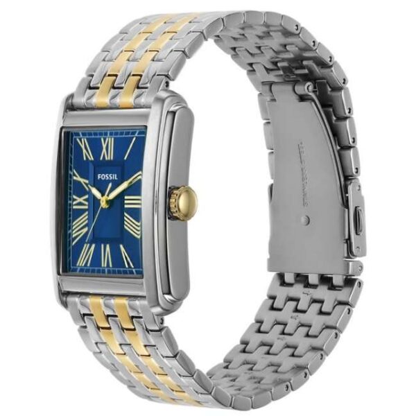 Fossil Rect/North-South Blue Men Watch Fs6010