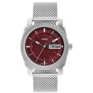 Fossil Round Burgundy Men Watch Fs6014