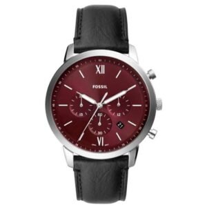 Fossil Round Burgundy Men Watch Fs6016