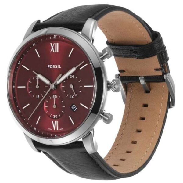 Fossil Round Burgundy Men Watch Fs6016