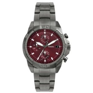 Fossil Round Burgundy Men Watch Fs6017