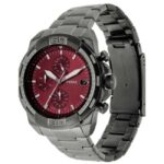 Fossil Round Burgundy Men Watch Fs6017