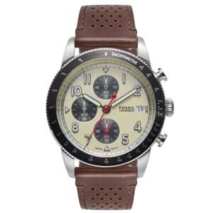 Fossil Round Cream Men Watch Fs6042