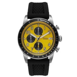 Fossil Round Yellow Men Watch Fs6044