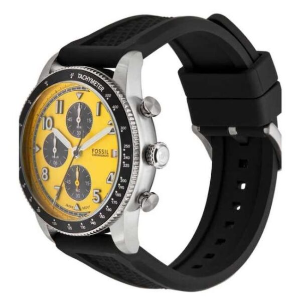 Fossil Round Yellow Men Watch Fs6044