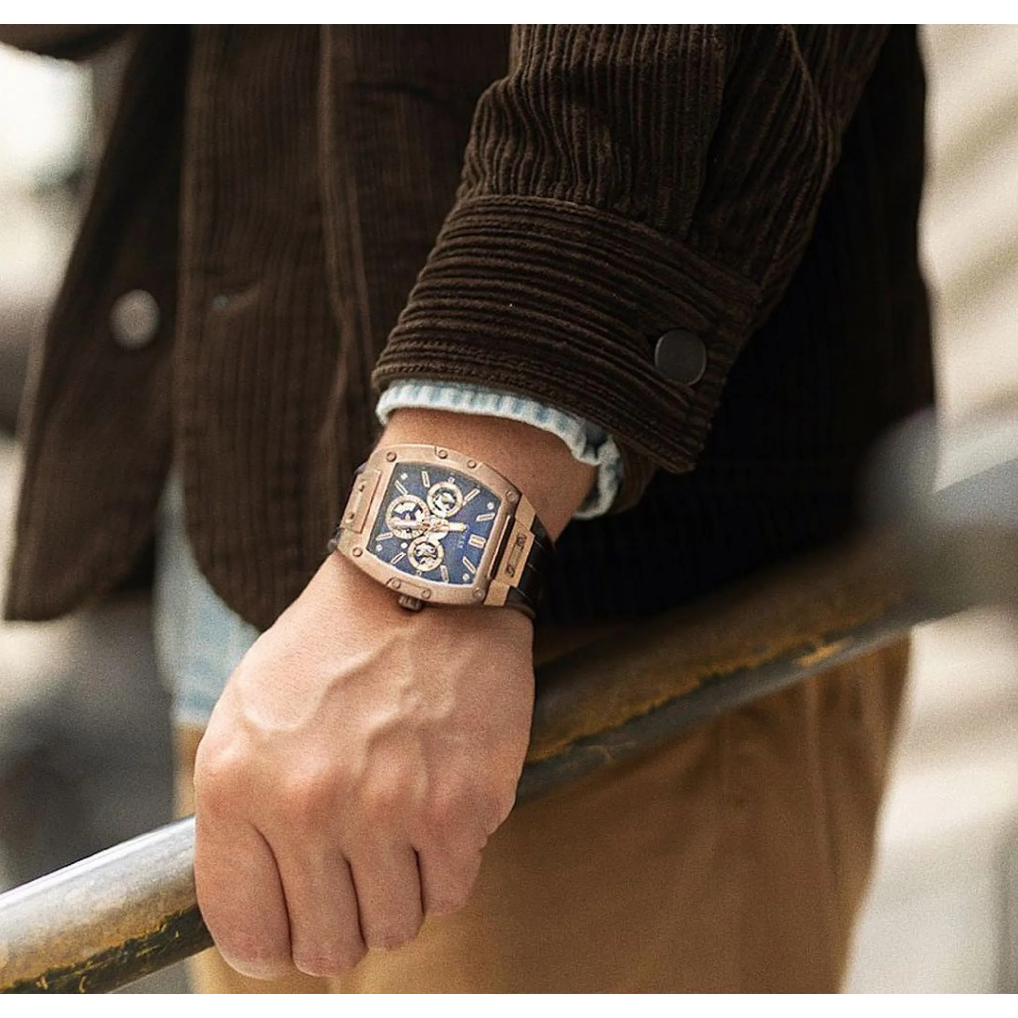 GUESS Chronograph Blue Dial Men's Watch-GW0202G2