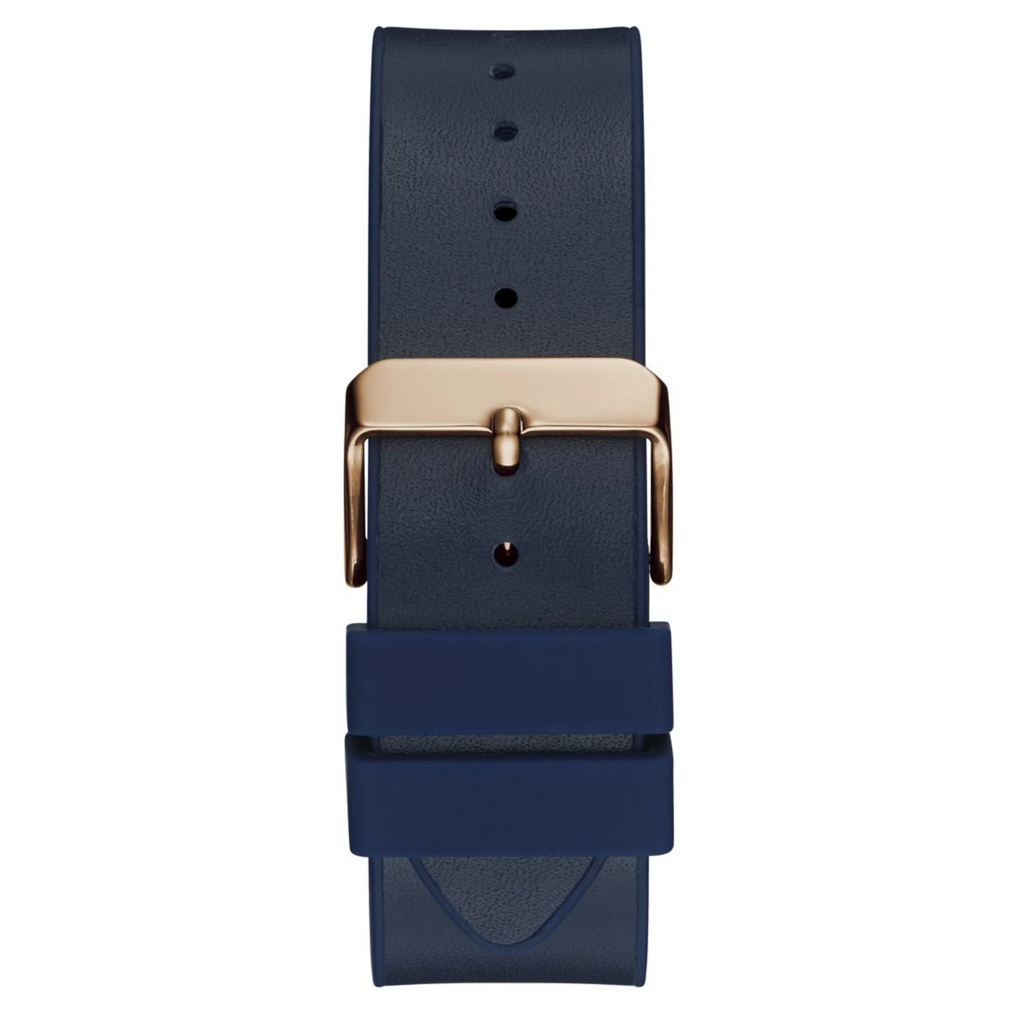 GUESS Mens Blue Rose Gold Tone Multi-function Watch