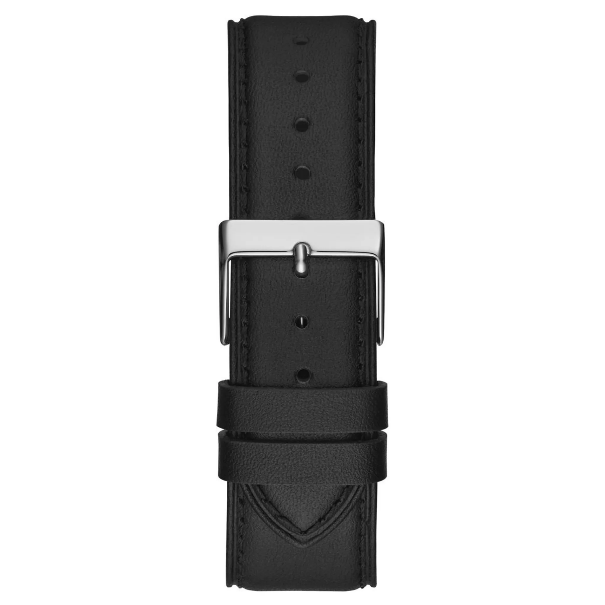 GUESS Mens Black Silver Tone Multi-function Watch
