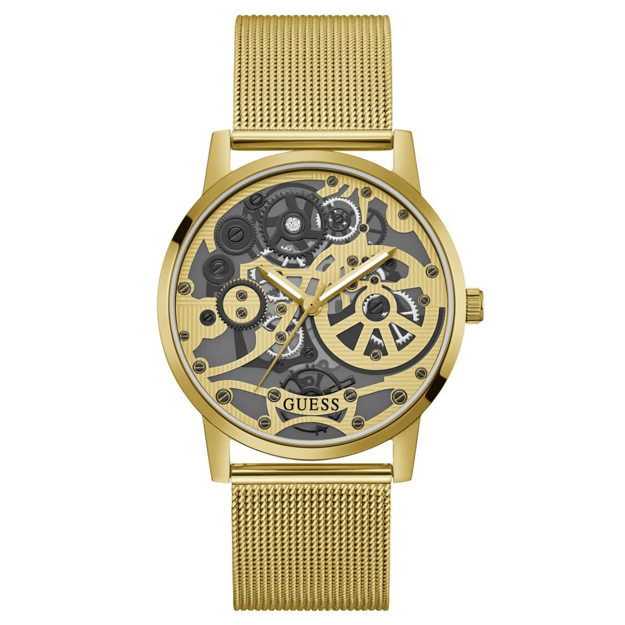 GUESS Mens Gold Tone Analog Watch - GW0538G2