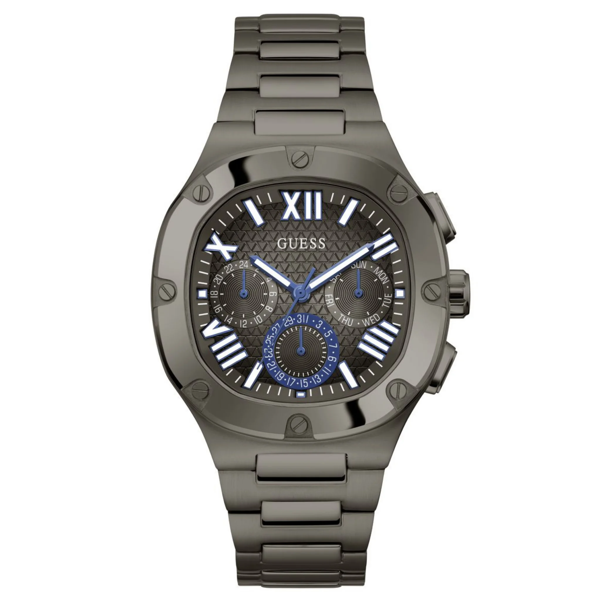 GUESS Mens Gunmetal Multi-function Watch - GW0572G5