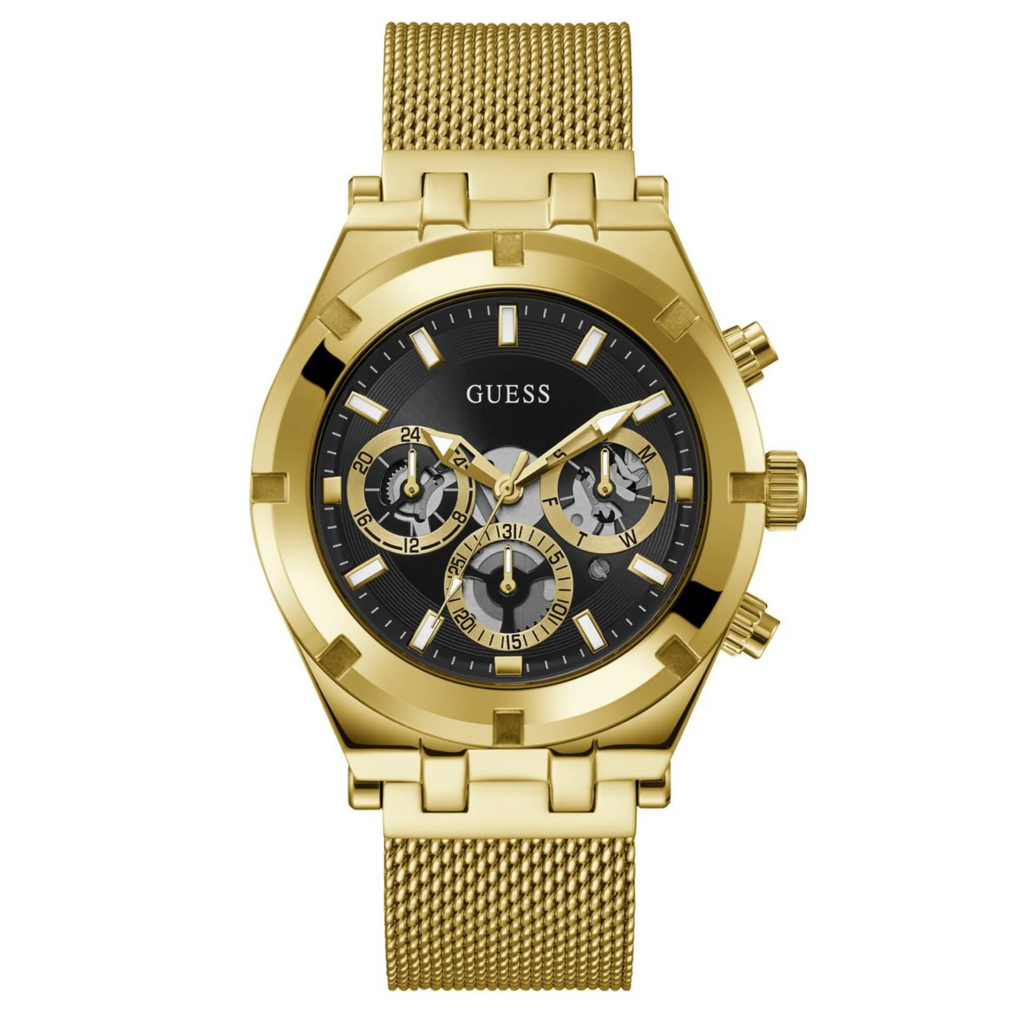 GUESS Mens Gold Tone Multi-function Watch - GW0582G2