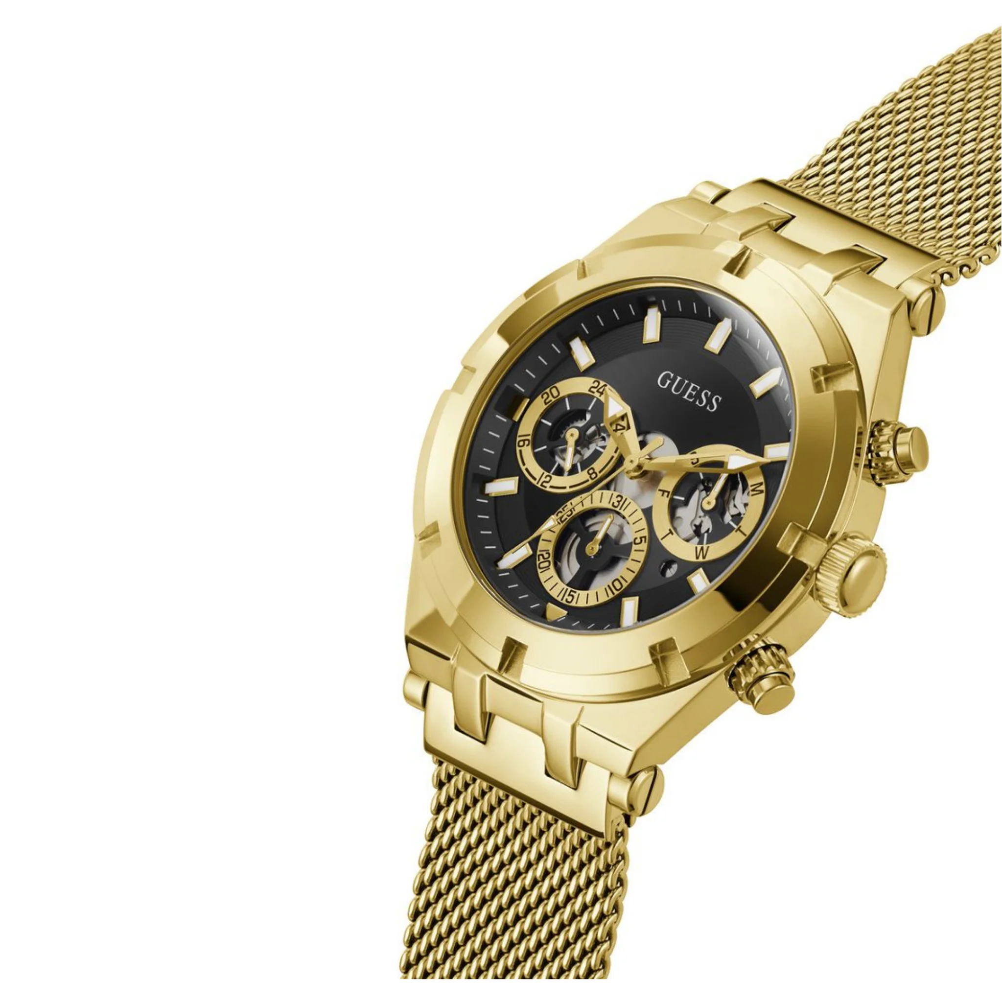 GUESS Mens Gold Tone Multi-function Watch - GW0582G2