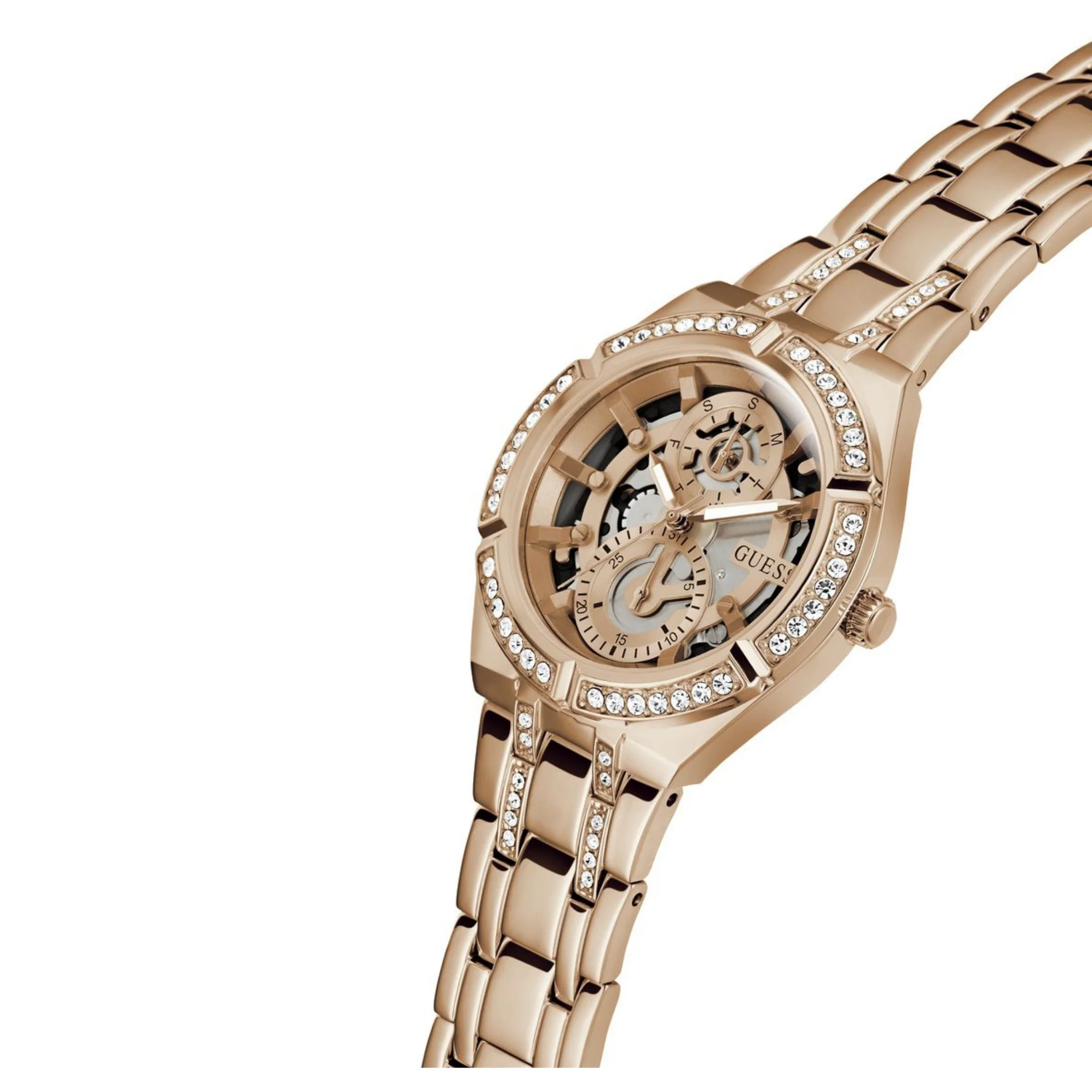 GUESS Female Rose Gold Analog Stainless Steel Watch GW0604L3