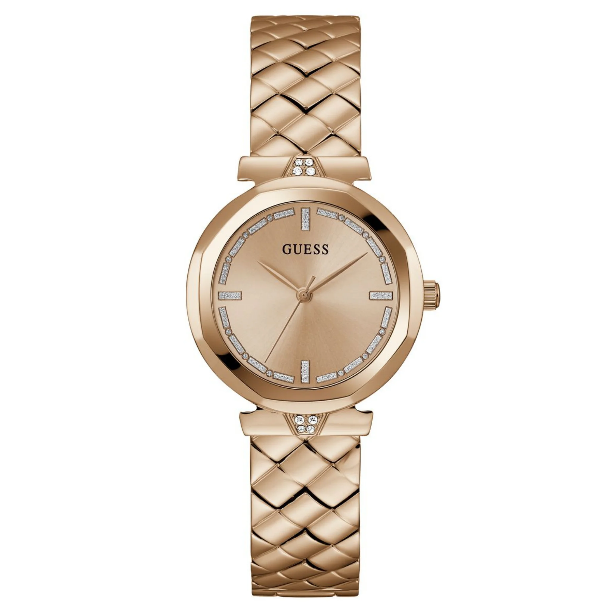 GUESS Ladies Rose Gold Tone Analog Watch - GW0613L3