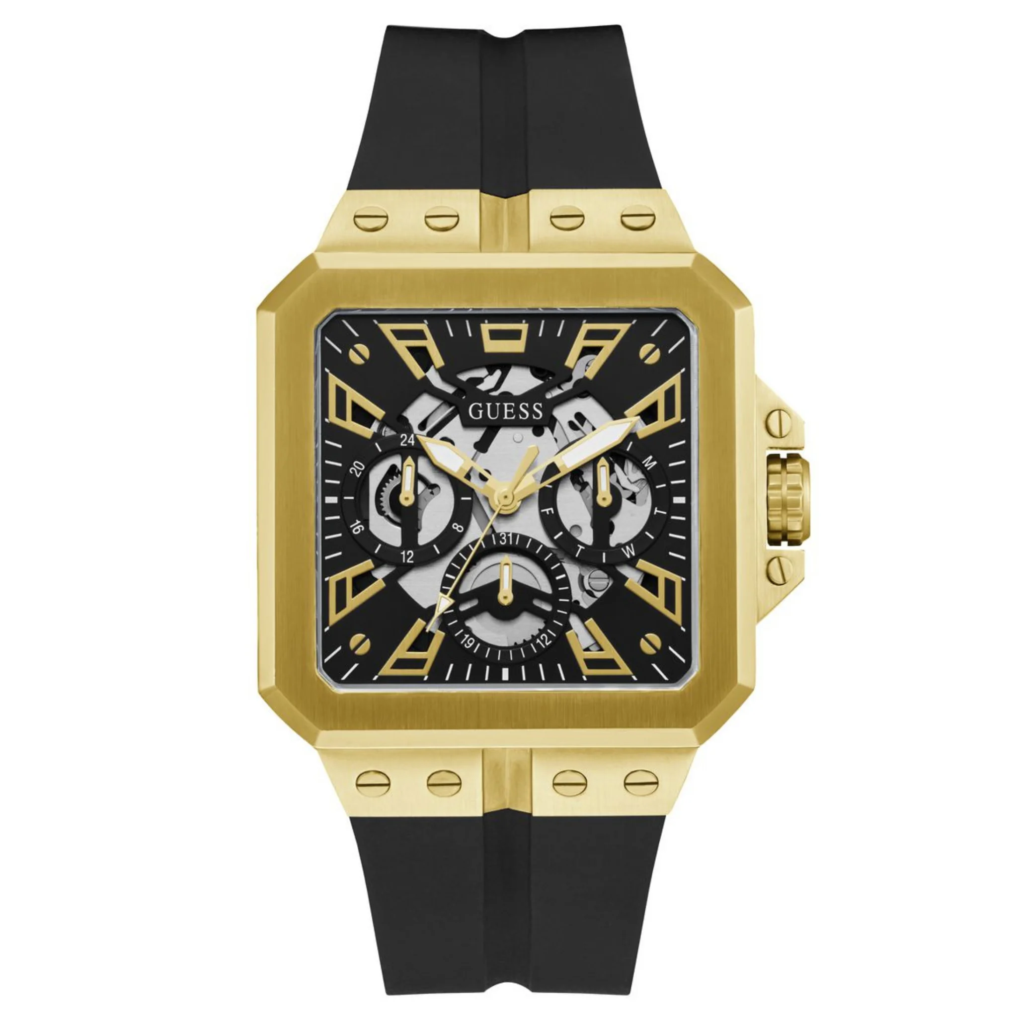 GUESS Male Black Analog Stainless Steel Watch GW0637G2