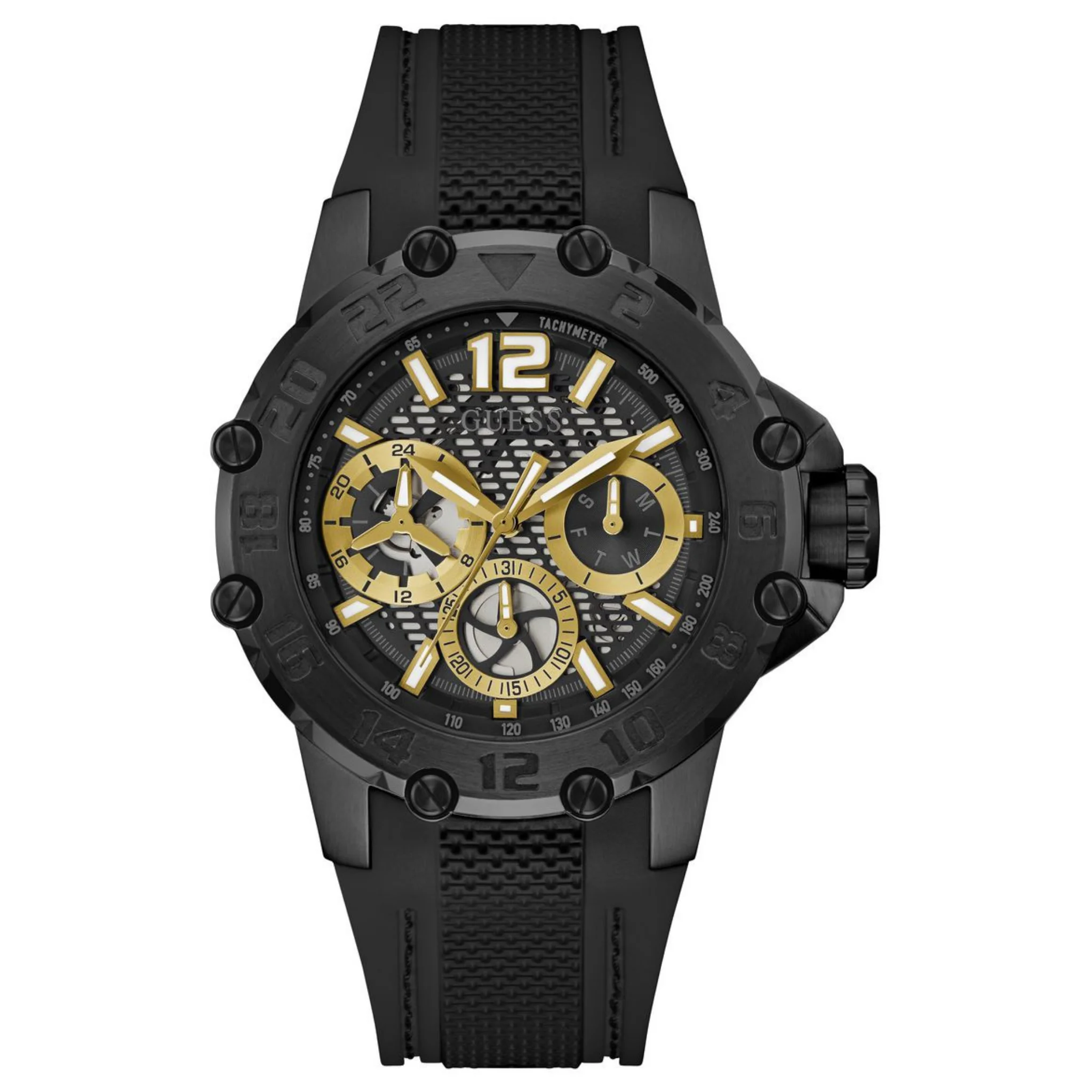 GUESS Mens Black Multi-function Watch - GW0640G2