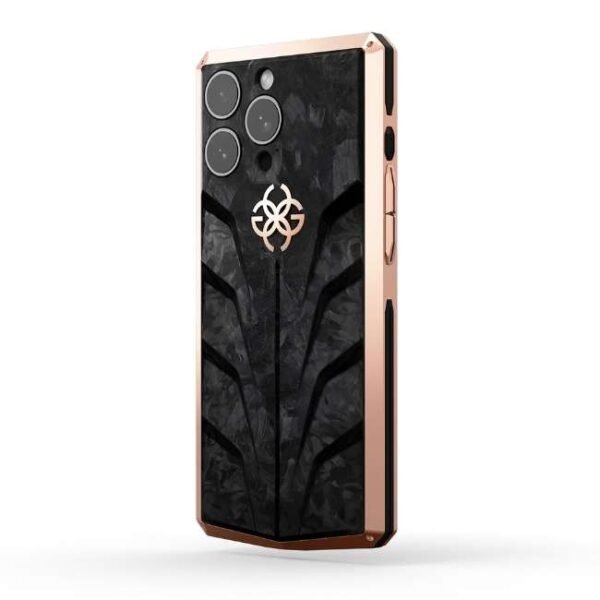 Golden Concept iPhone Case / RSC15 - Crepe Steel for iPhone Case 15 PRO -IC-15P-RSC-BK-RG
