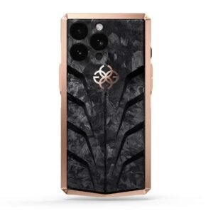 Golden Concept iPhone Case / RSC15 - Crepe Steel for iPhone Case 15 PRO -IC-15P-RSC-BK-RG