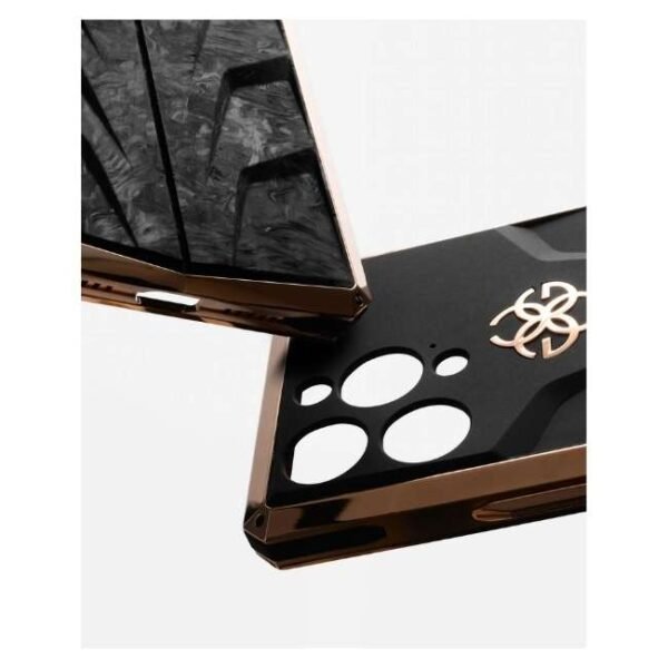 Golden Concept iPhone Case / RSC15 - Crepe Steel for iPhone Case 15 PRO -IC-15P-RSC-BK-RG