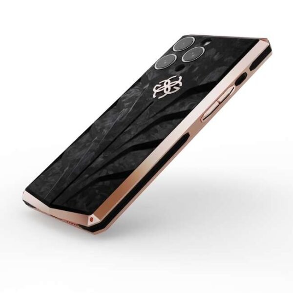 Golden Concept iPhone Case / RSC15 - Crepe Steel for iPhone Case 15 PRO -IC-15P-RSC-BK-RG