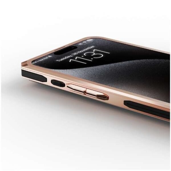 Golden Concept iPhone Case / RSC15 - Crepe Steel for iPhone Case 15 PRO -IC-15P-RSC-BK-RG