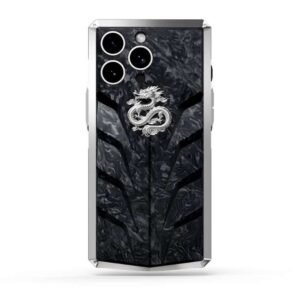 Golden Concept iPhone Case / RSC15 - Silver Dragon for iPhone Case 15 PRO -IC-15P-RSC-BK-SL-DR