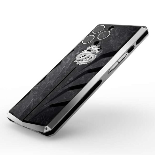 Golden Concept iPhone Case / RSC15 - Silver Dragon for iPhone Case 15 PRO -IC-15P-RSC-BK-SL-DR