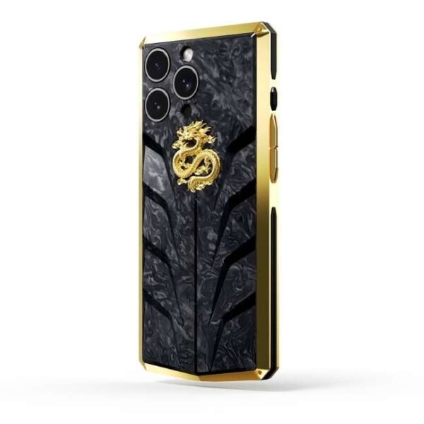 Golden Concept iPhone Case / RSC15 - Gold Dragon for iPhone Case 15 PRO MAX -IC-15PM-RSC-BK-G-DR