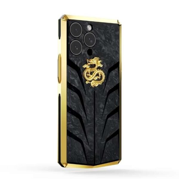 Golden Concept iPhone Case / RSC15 - Gold Dragon for iPhone Case 15 PRO MAX -IC-15PM-RSC-BK-G-DR