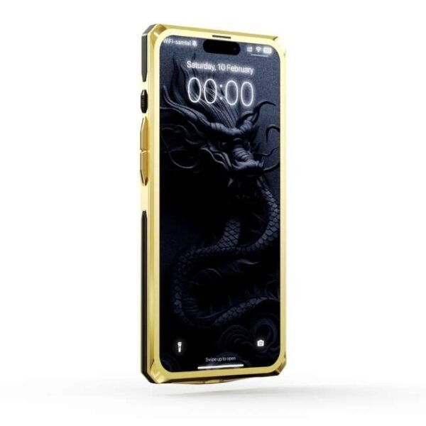 Golden Concept iPhone Case / RSC15 - Gold Dragon for iPhone Case 15 PRO MAX -IC-15PM-RSC-BK-G-DR